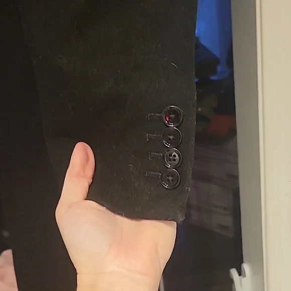 Express Men's Black Wool Blend Top Waist Length Coat Size Small - Picture 4 of 7